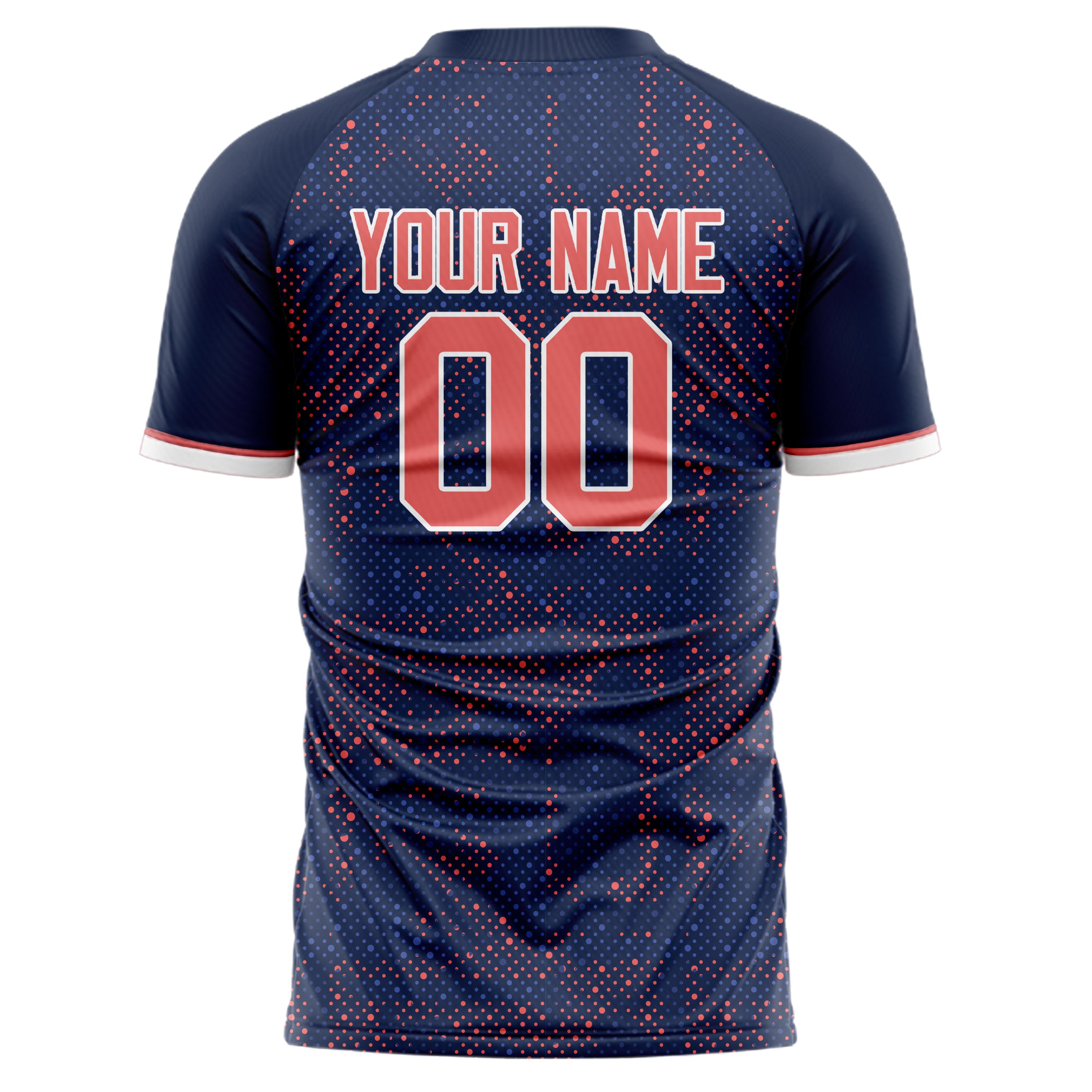 Personalized Navy & Pink Pattern Soccer Jersey
