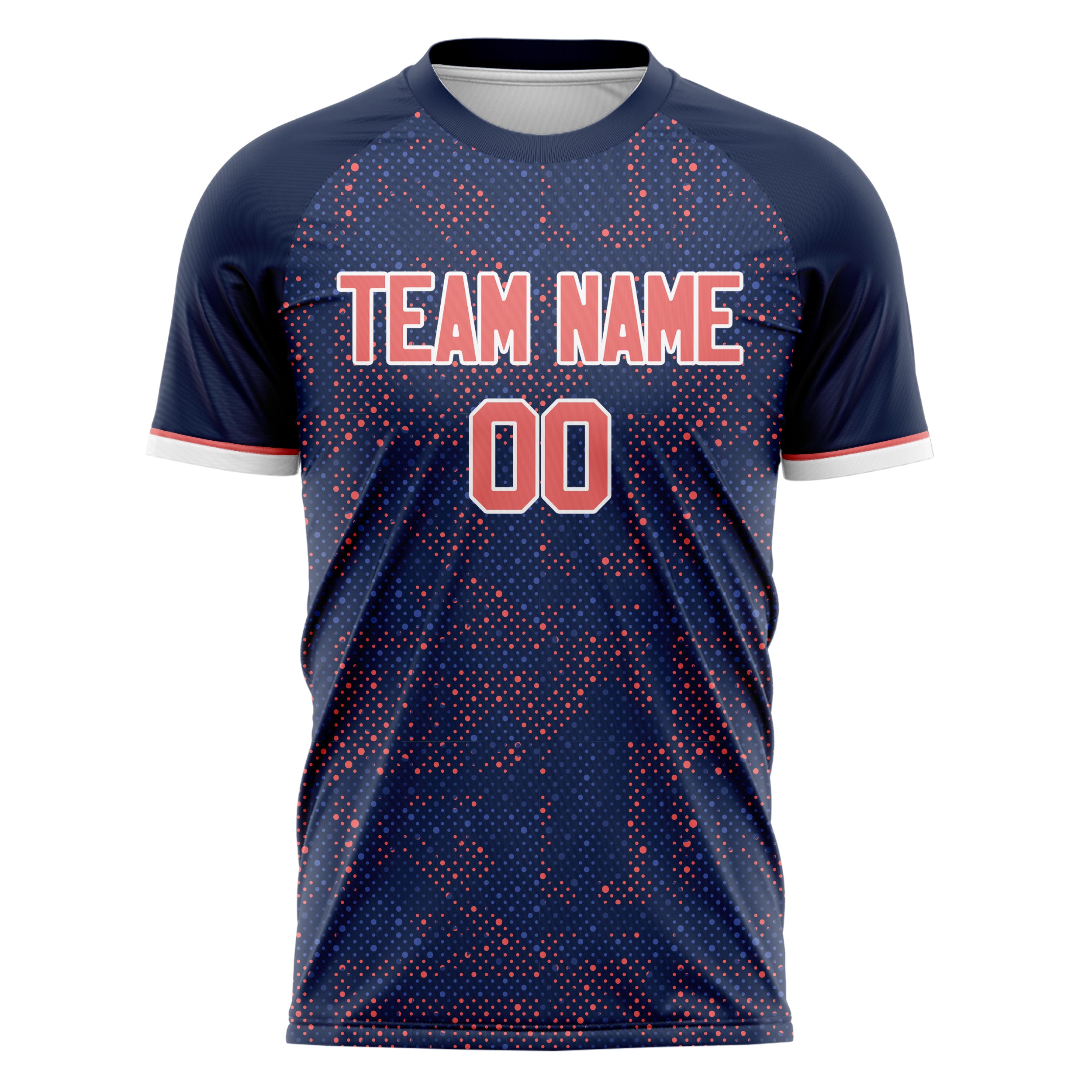 Personalized Navy & Pink Pattern Soccer Jersey