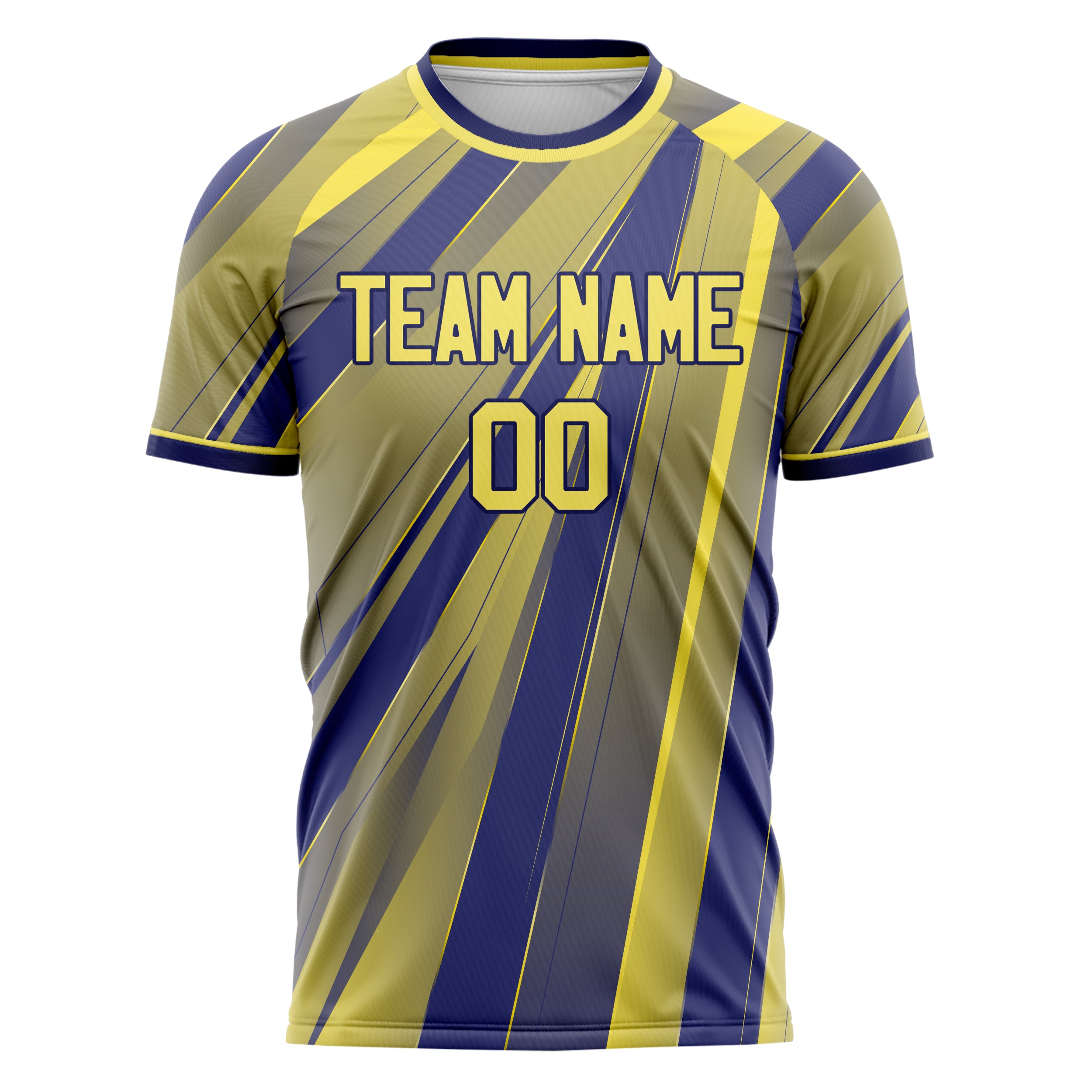 Personalized Yellow & Royal Pattern Soccer Jersey