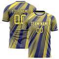 Personalized Yellow & Royal Pattern Soccer Jersey
