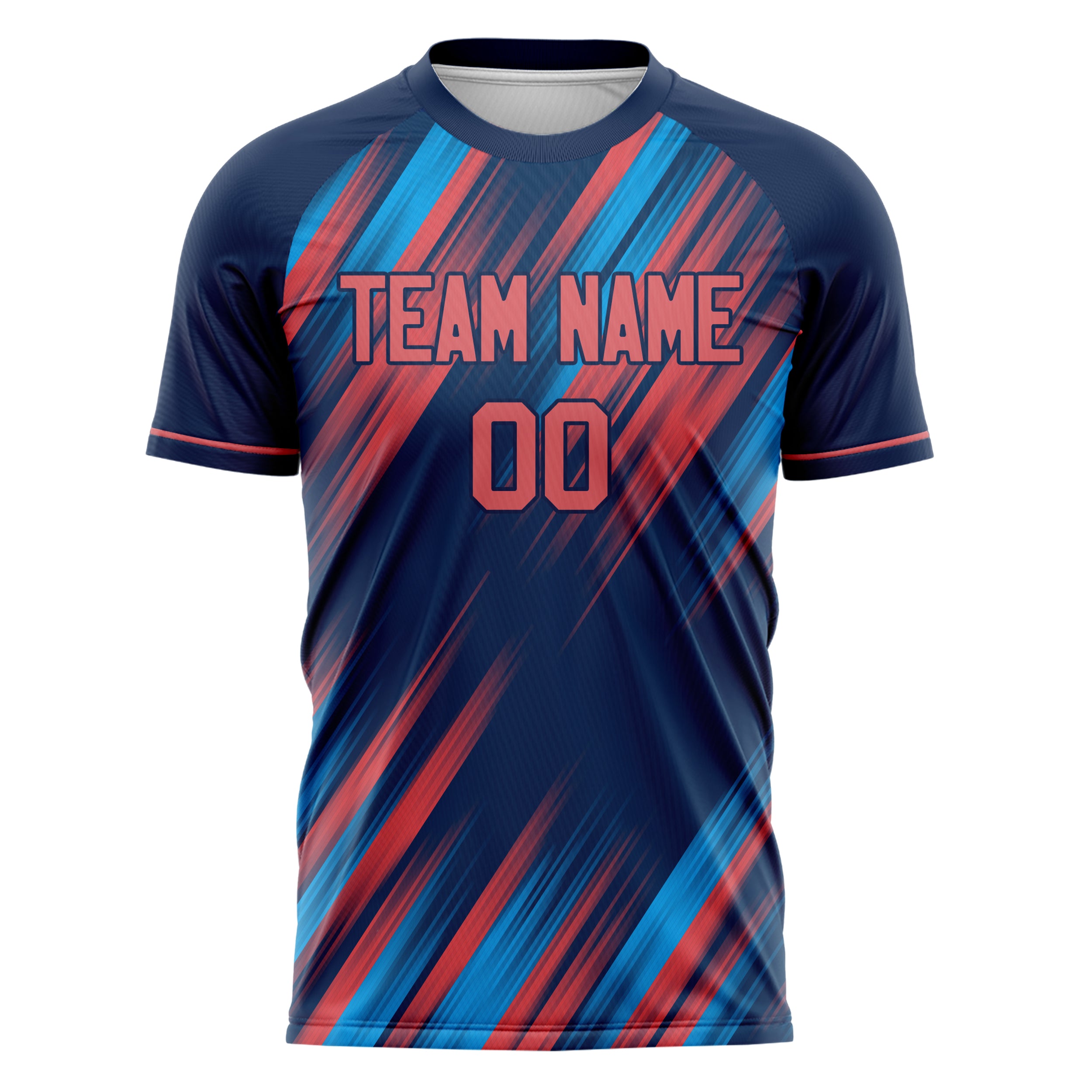 Personalized Navy & Pink Pattern Soccer Jersey