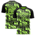 Personalized Green & Black Pattern Soccer Jersey