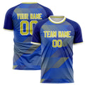 Personalized Royal & Yellow Pattern Soccer Jersey