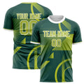 Personalized Green & White Pattern Soccer Jersey