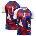 Personalized Red & White Pattern Soccer Jersey