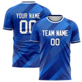 Personalized Blue & White Pattern Soccer Jersey