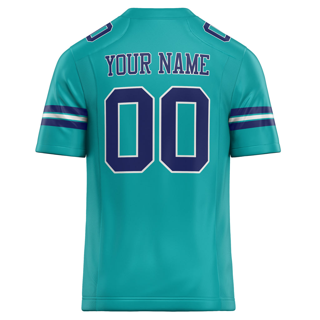 Personalized Aqua & Purple Solid Colour Football Jersey