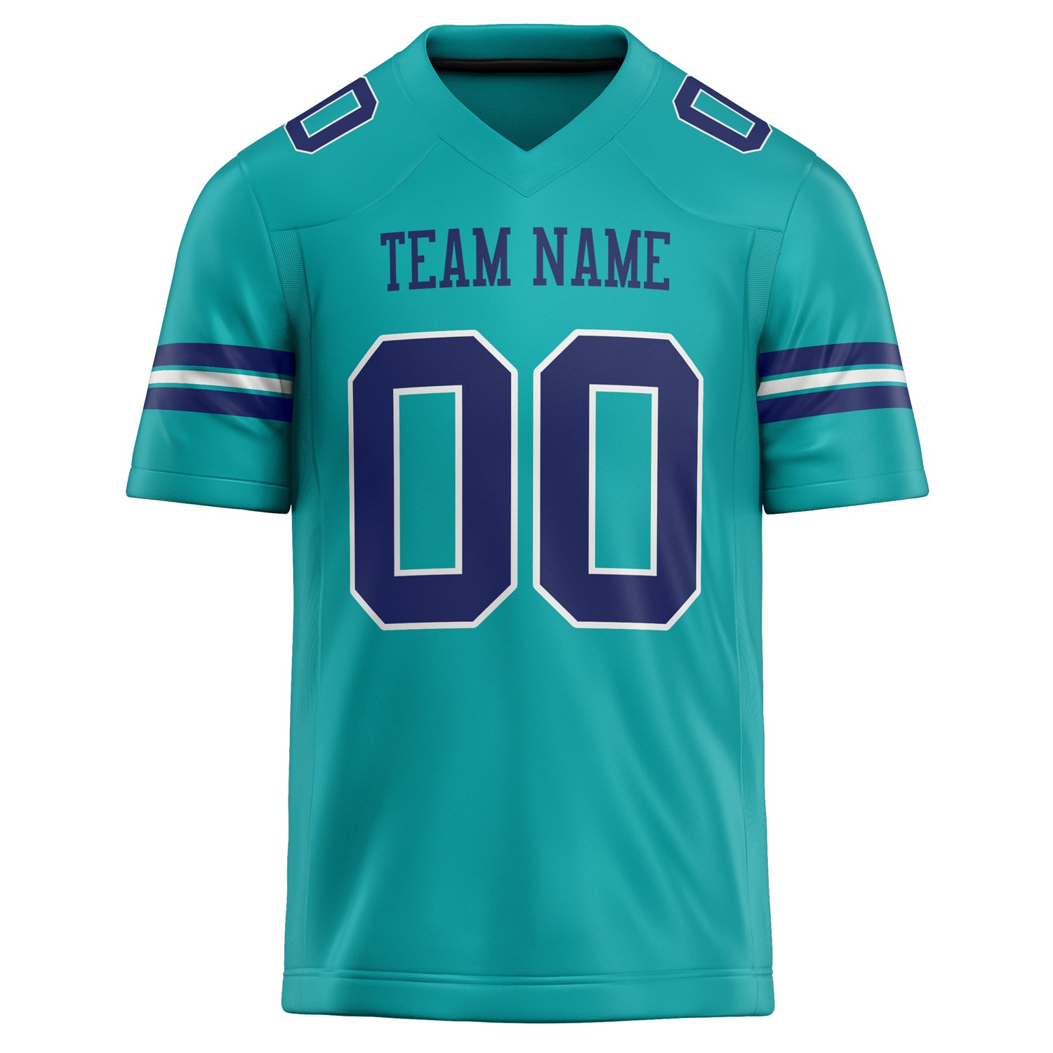 Personalized Aqua & Purple Solid Colour Football Jersey