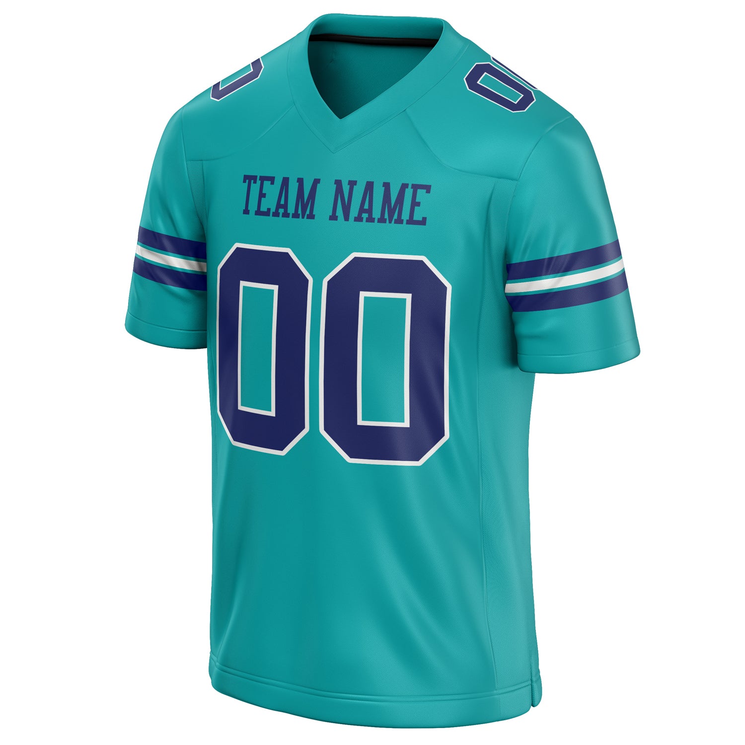 Personalized Aqua & Purple Solid Colour Football Jersey