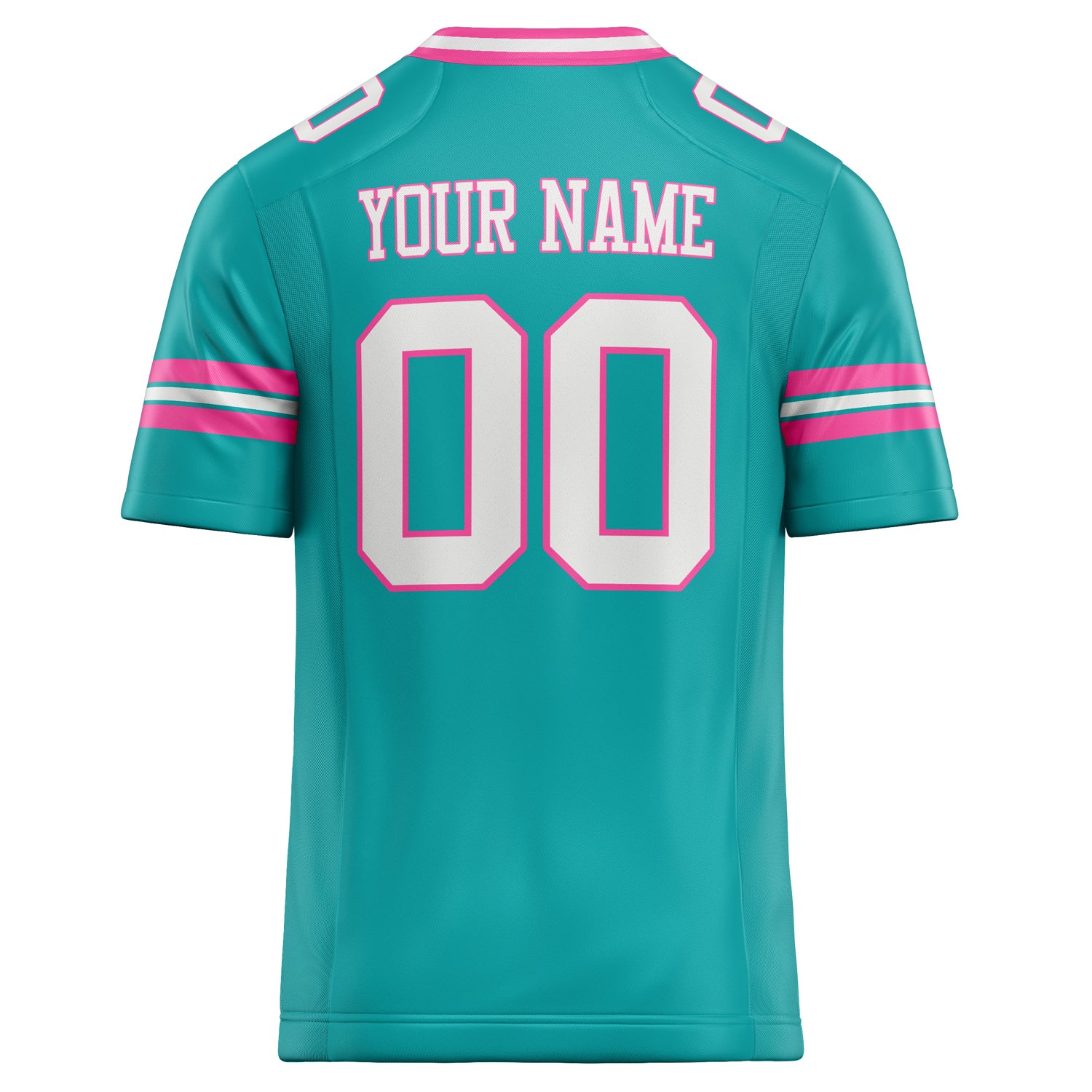 Personalized Aqua & White Solid Colour Football Jersey