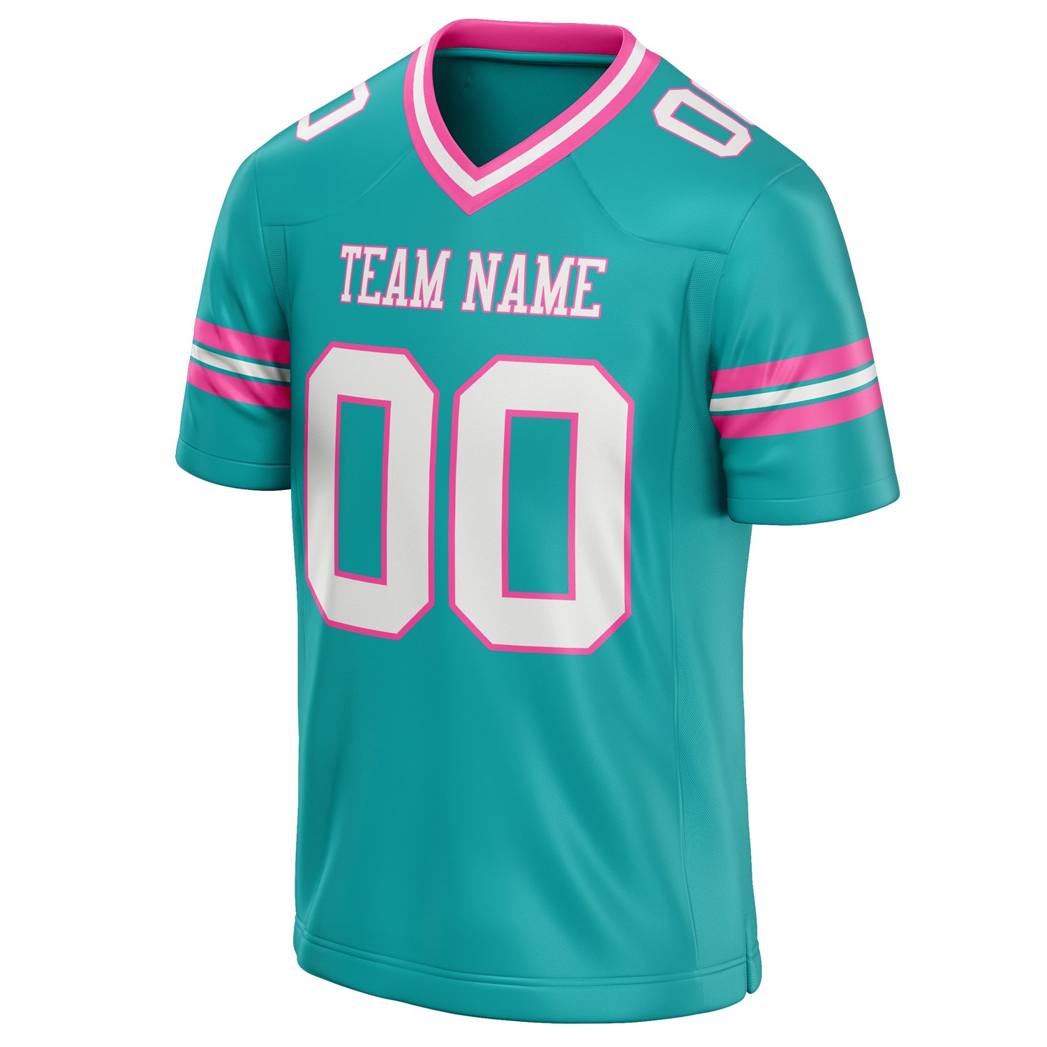 Personalized Aqua & White Solid Colour Football Jersey