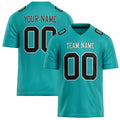 Personalized Aqua Black Solid Colour Football Jersey FT02240730AQ005