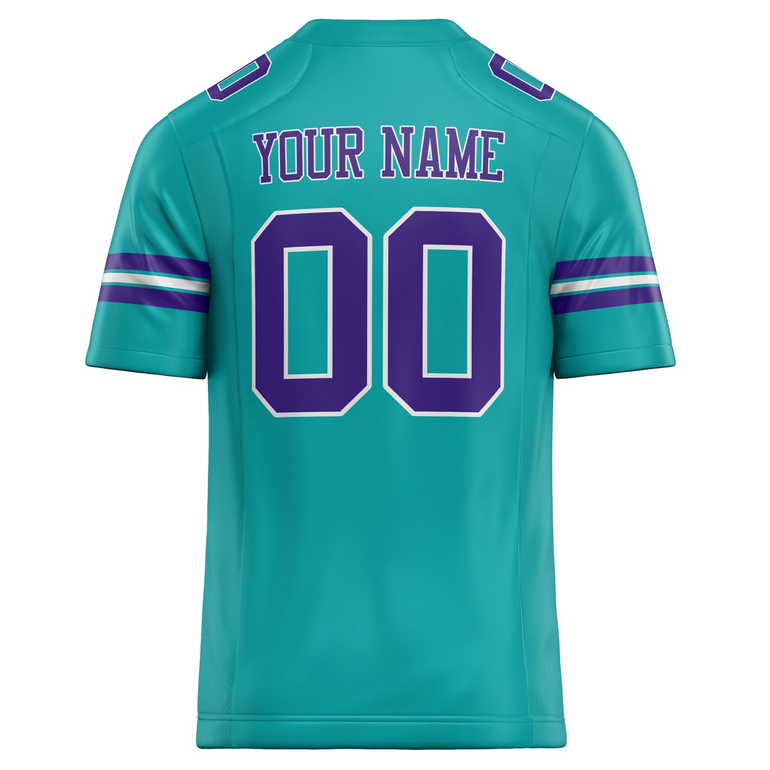 Personalized Aqua & Purple Solid Colour Football Jersey