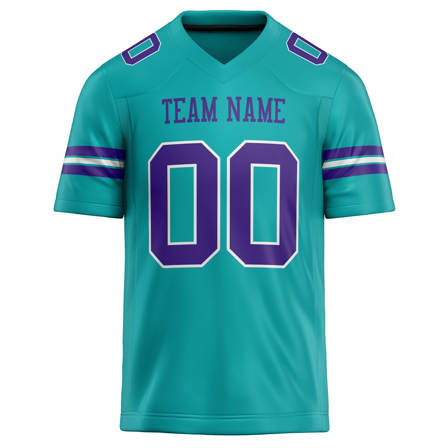 Personalized Aqua & Purple Solid Colour Football Jersey
