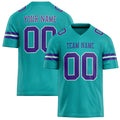 Personalized Aqua Purple Solid Colour Football Jersey FT02240730AQ006