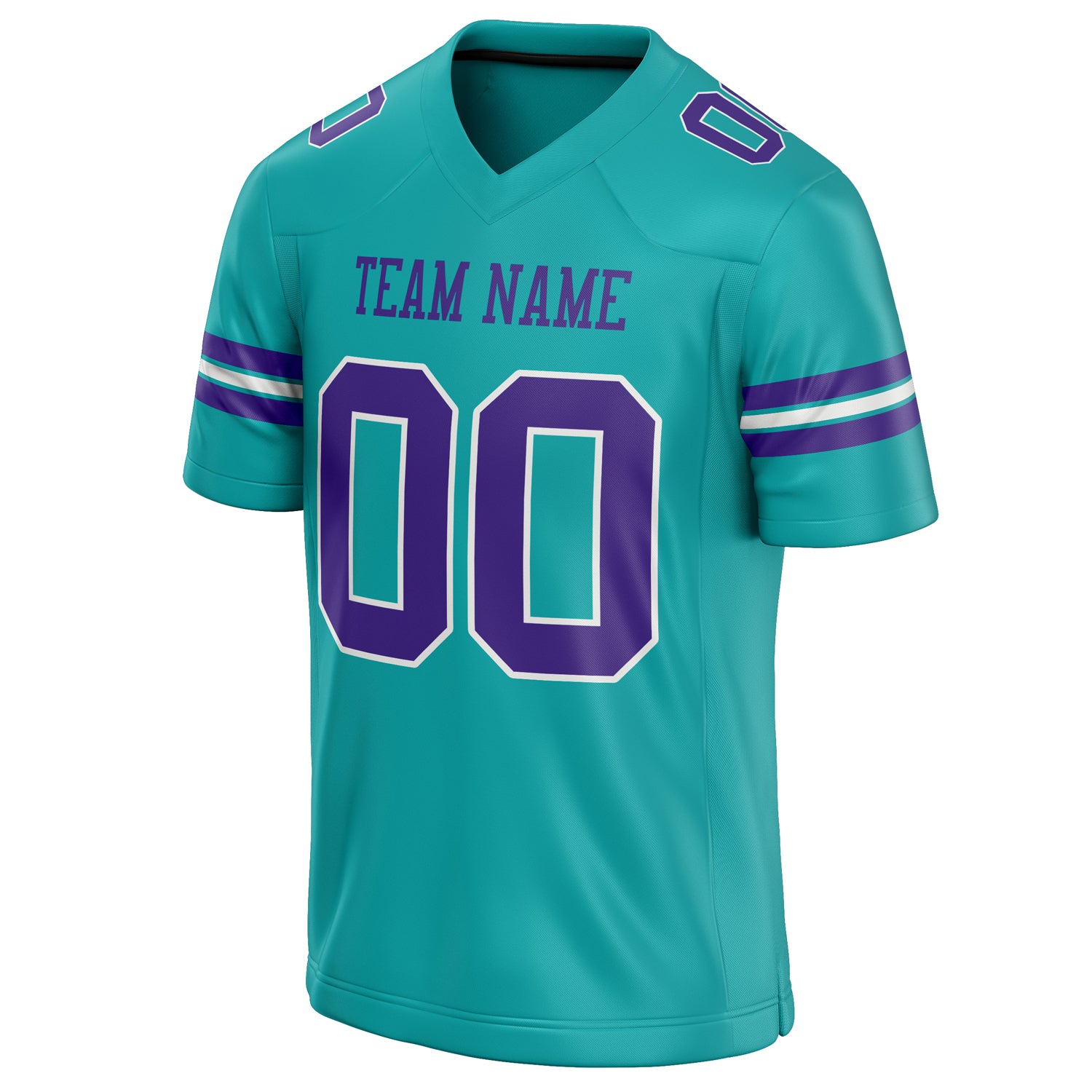 Personalized Aqua & Purple Solid Colour Football Jersey