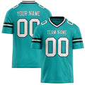 Personalized Aqua White Solid Colour Football Jersey FT02240730AQ008