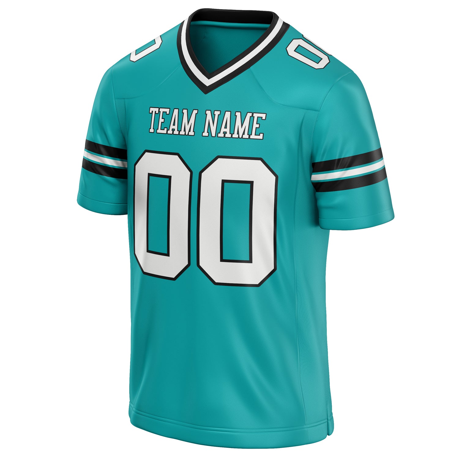 Personalized Aqua & White Solid Colour Football Jersey