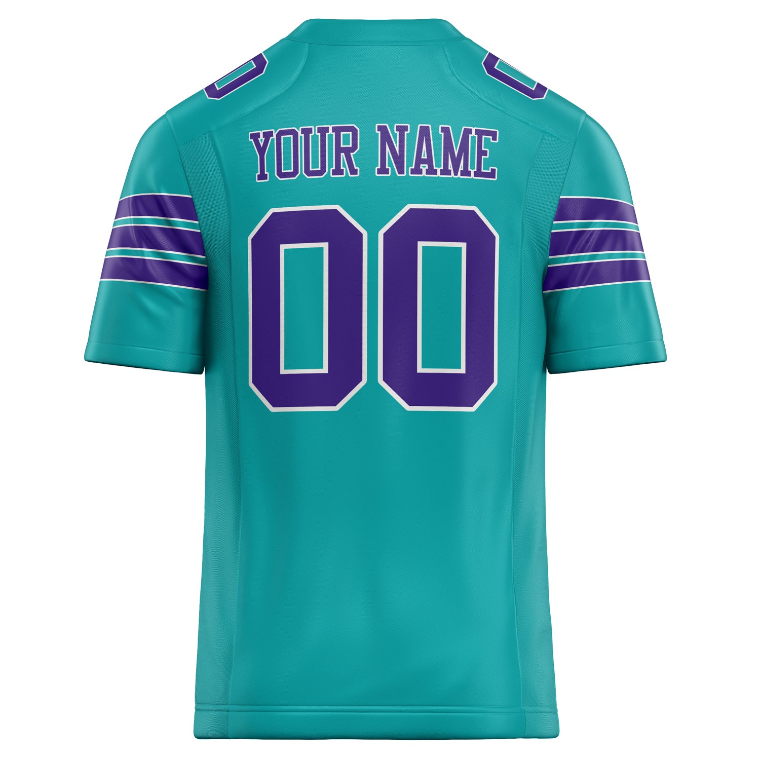 Personalized Aqua & Purple Solid Colour Football Jersey