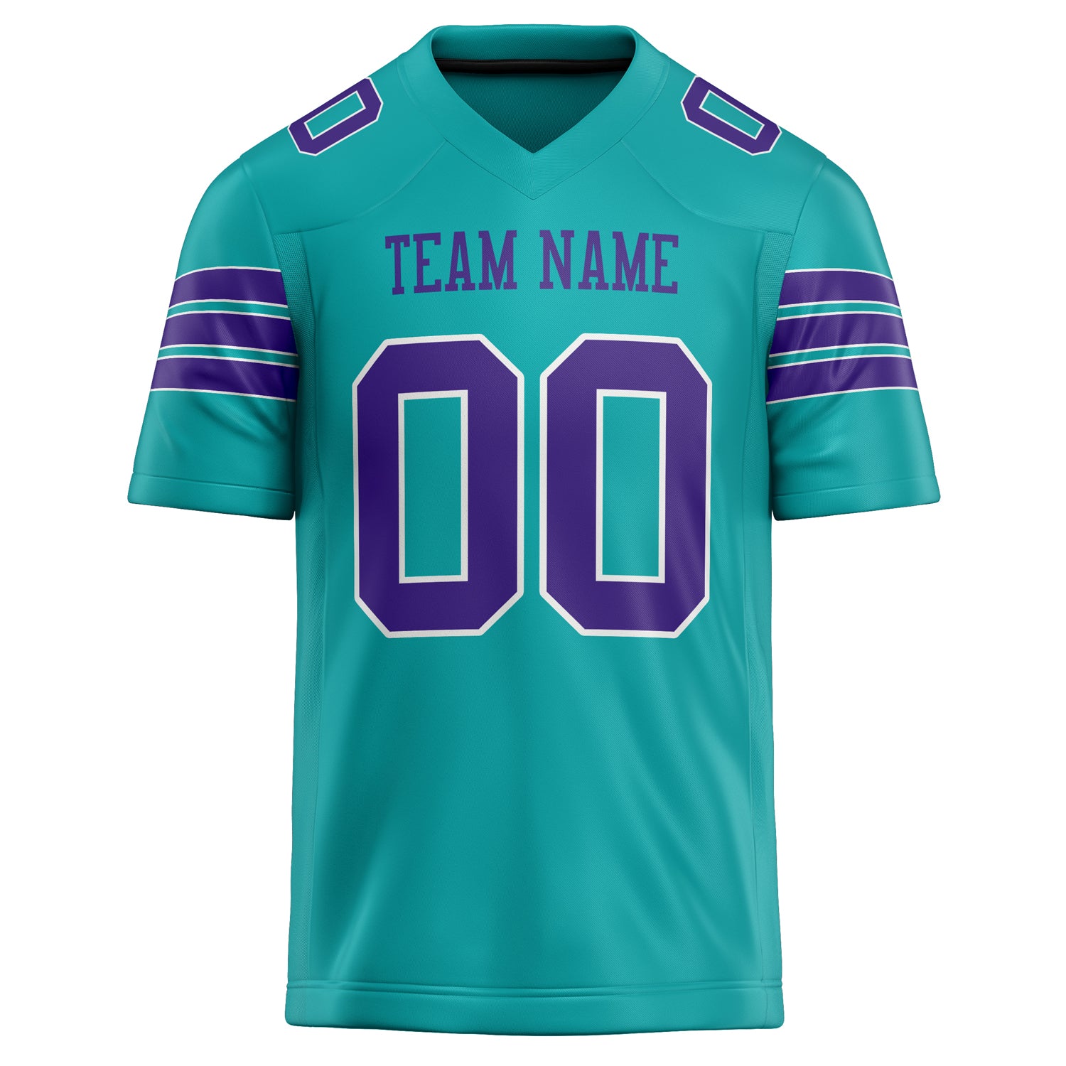 Personalized Aqua & Purple Solid Colour Football Jersey