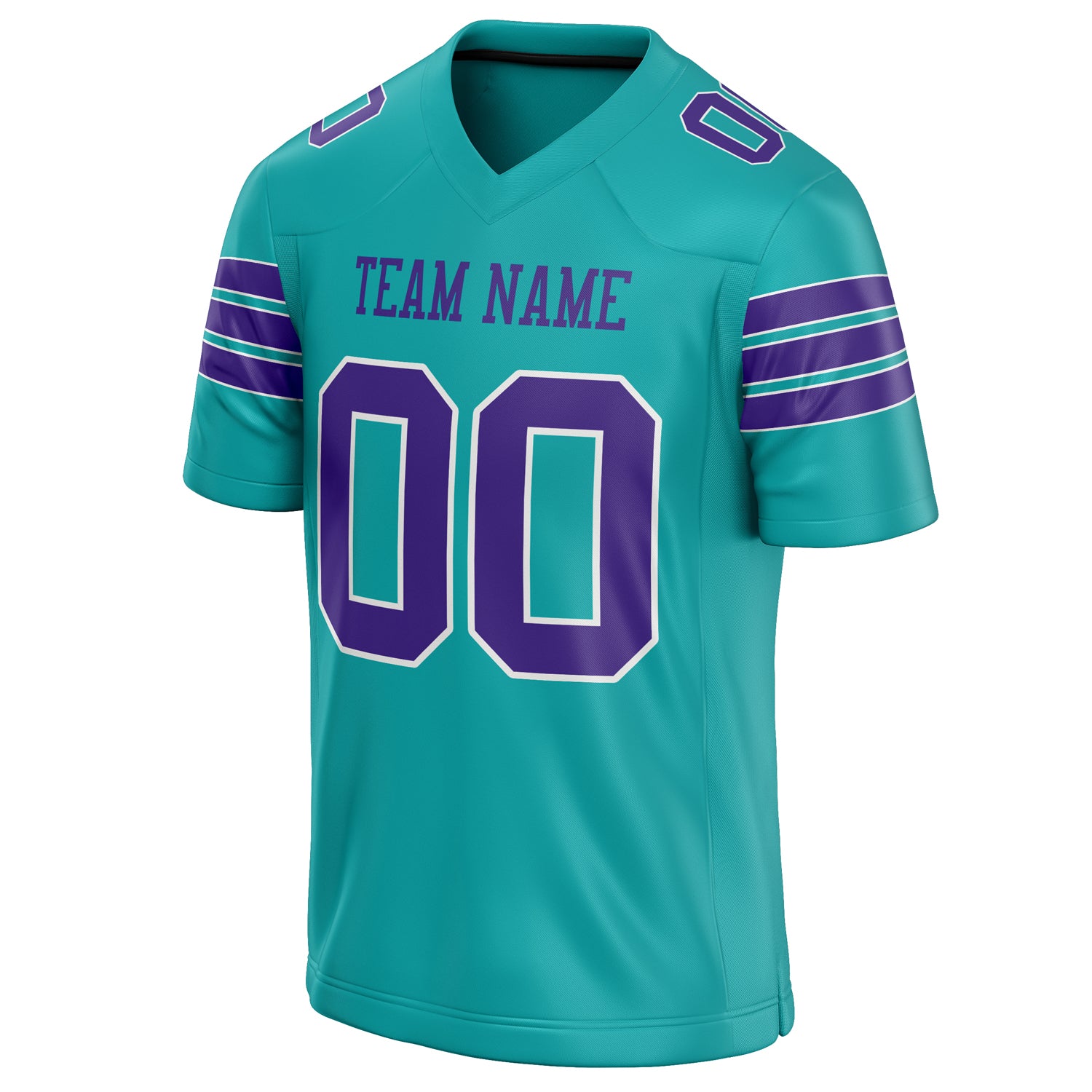 Personalized Aqua & Purple Solid Colour Football Jersey