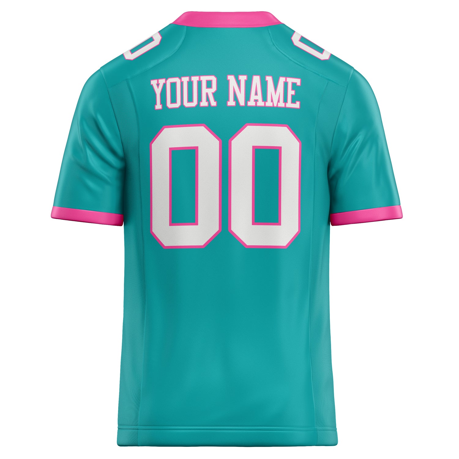 Personalized Aqua & White Solid Colour Football Jersey