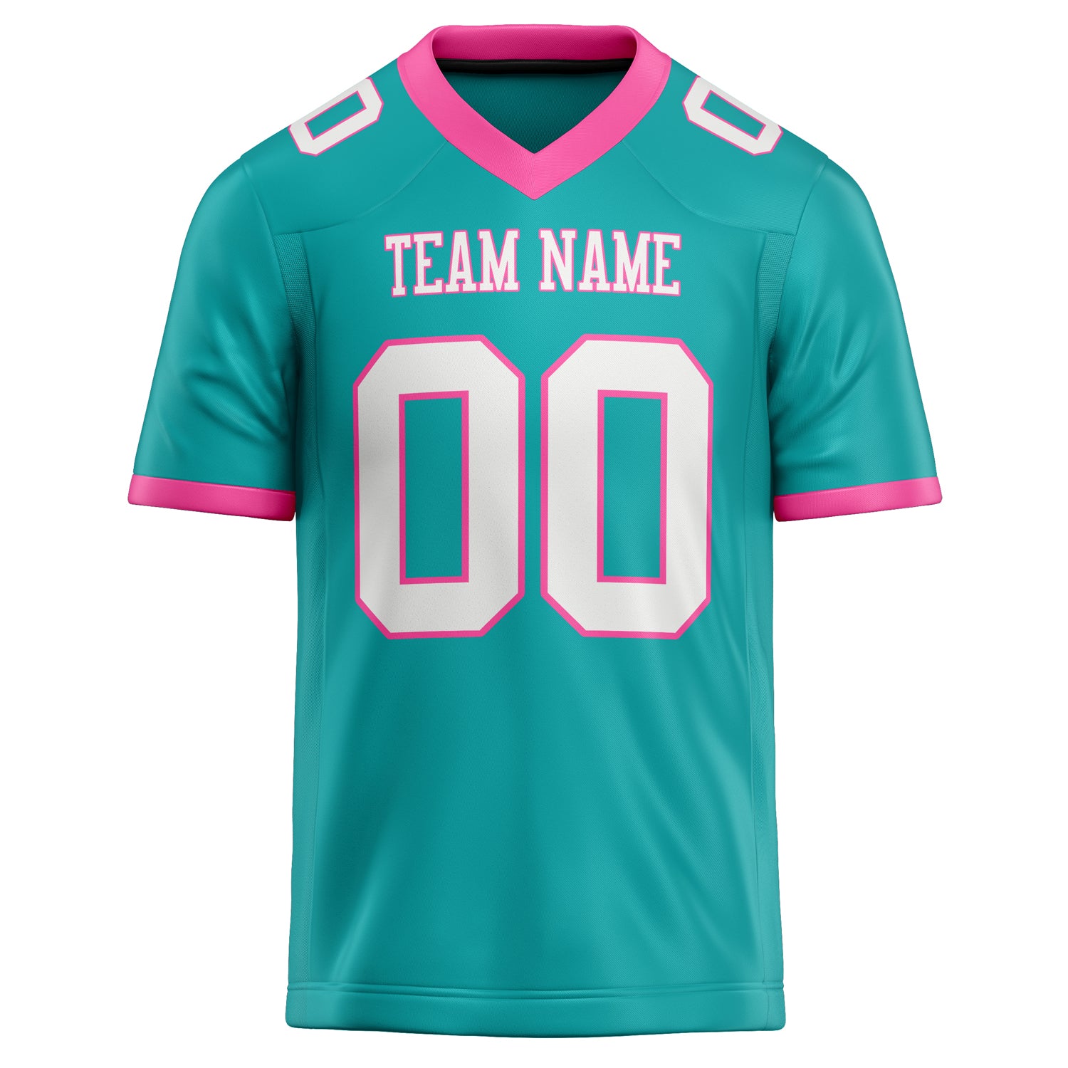 Personalized Aqua & White Solid Colour Football Jersey