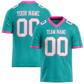 Personalized Aqua White Solid Colour Football Jersey FT02240730AQ010