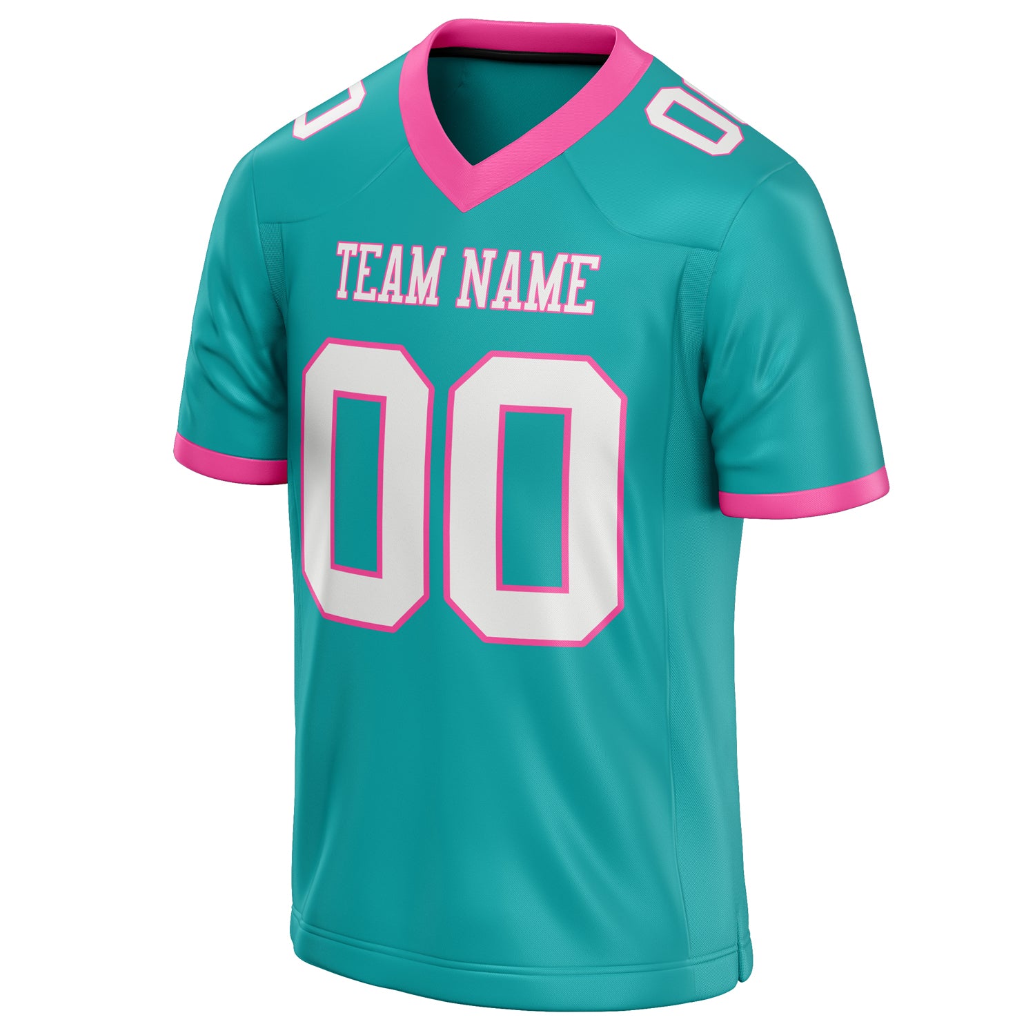 Personalized Aqua & White Solid Colour Football Jersey
