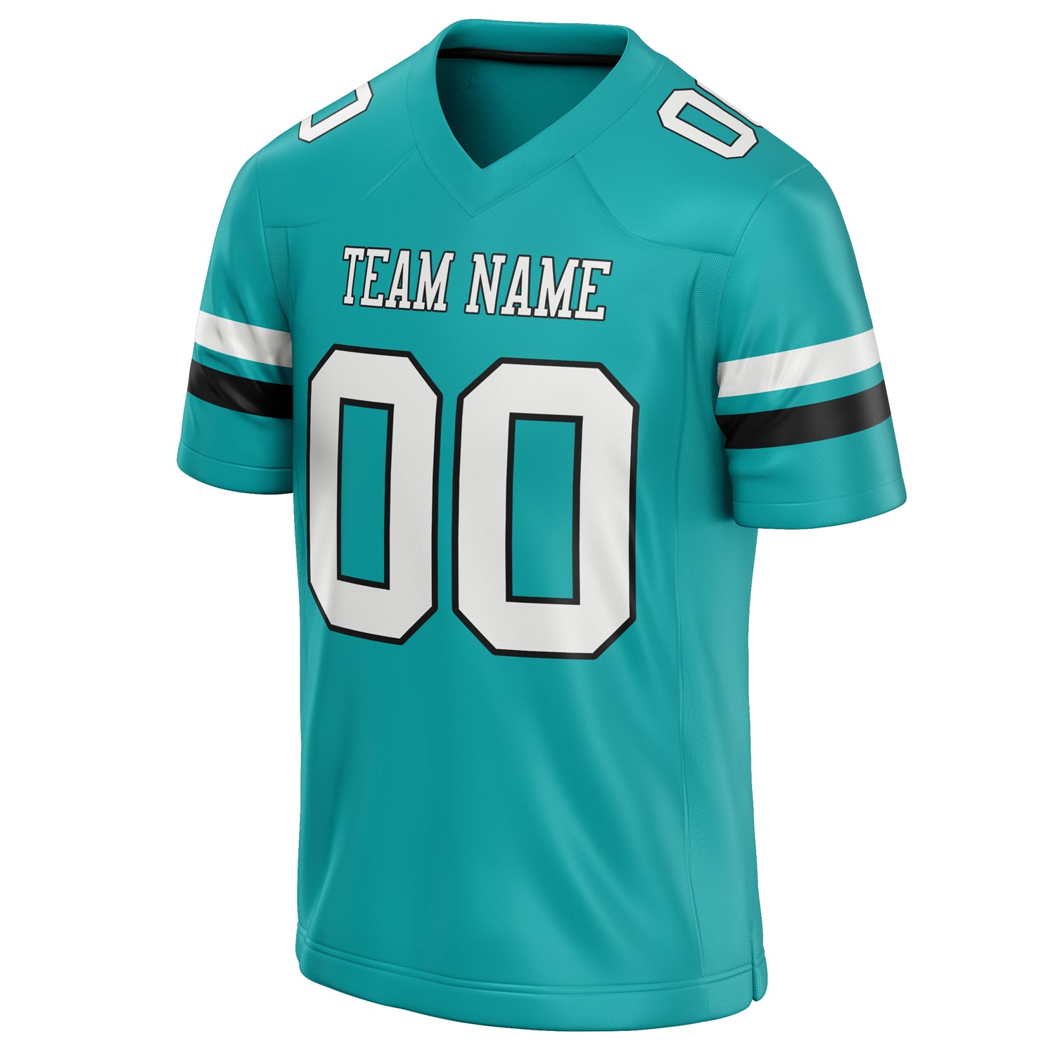Personalized Aqua & White Solid Colour Football Jersey