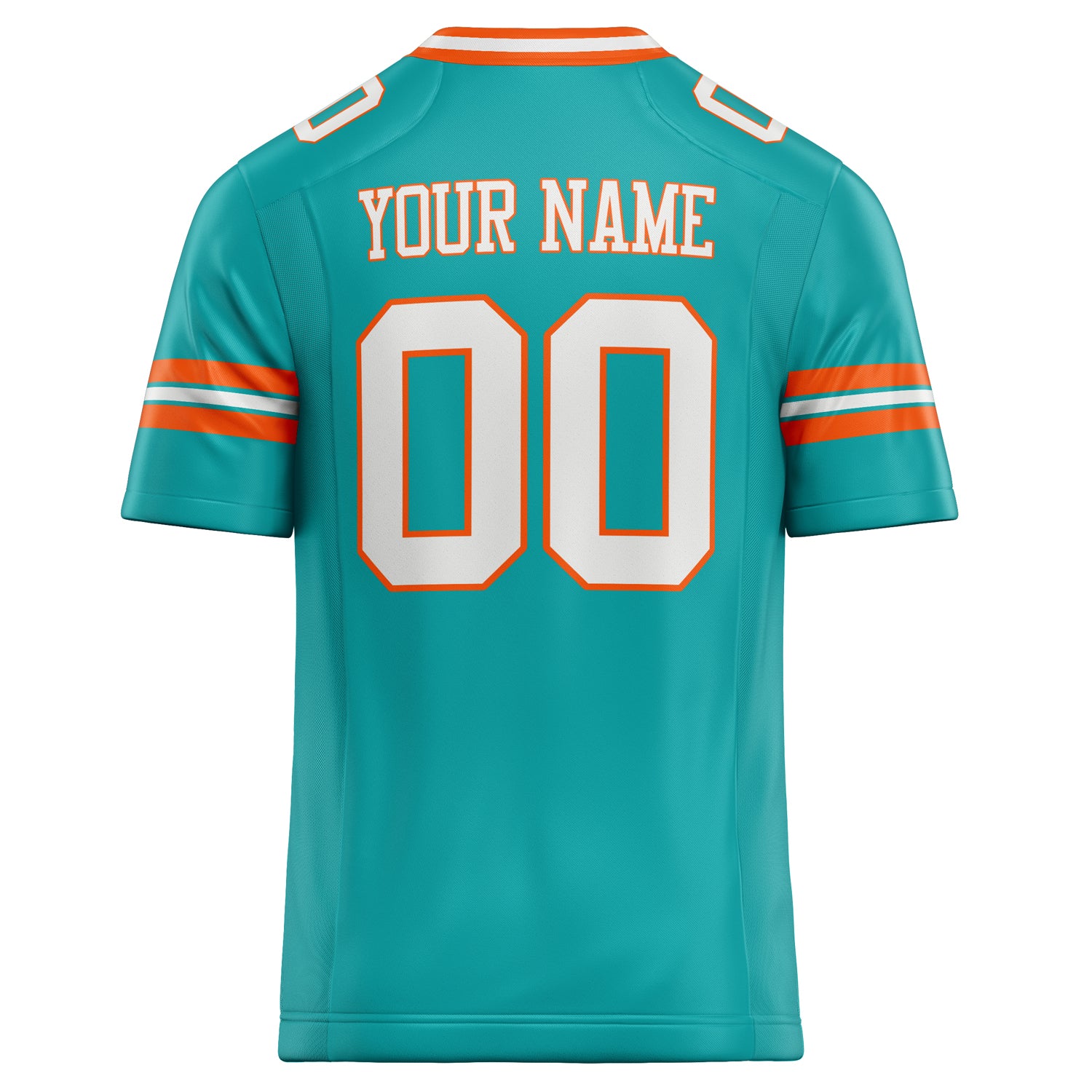 Personalized Aqua & White Solid Colour Football Jersey