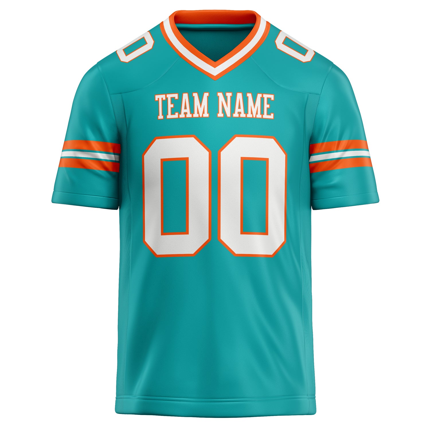 Personalized Aqua & White Solid Colour Football Jersey