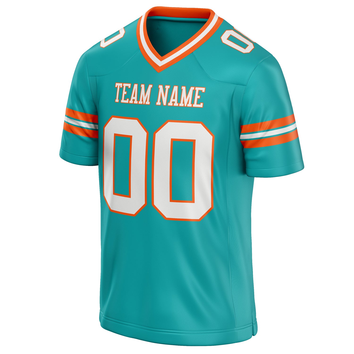 Personalized Aqua & White Solid Colour Football Jersey