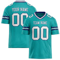 Personalized Aqua White Solid Colour Football Jersey FT02240730AQ013