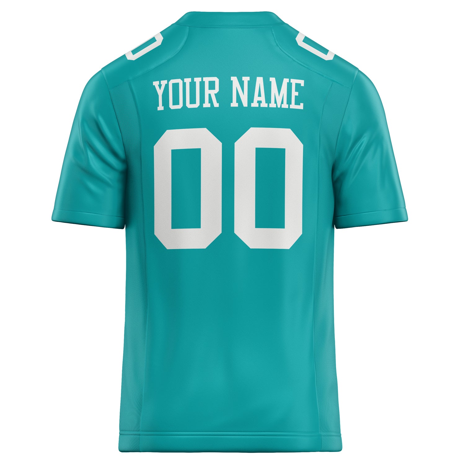 Personalized Aqua & White Solid Colour Football Jersey