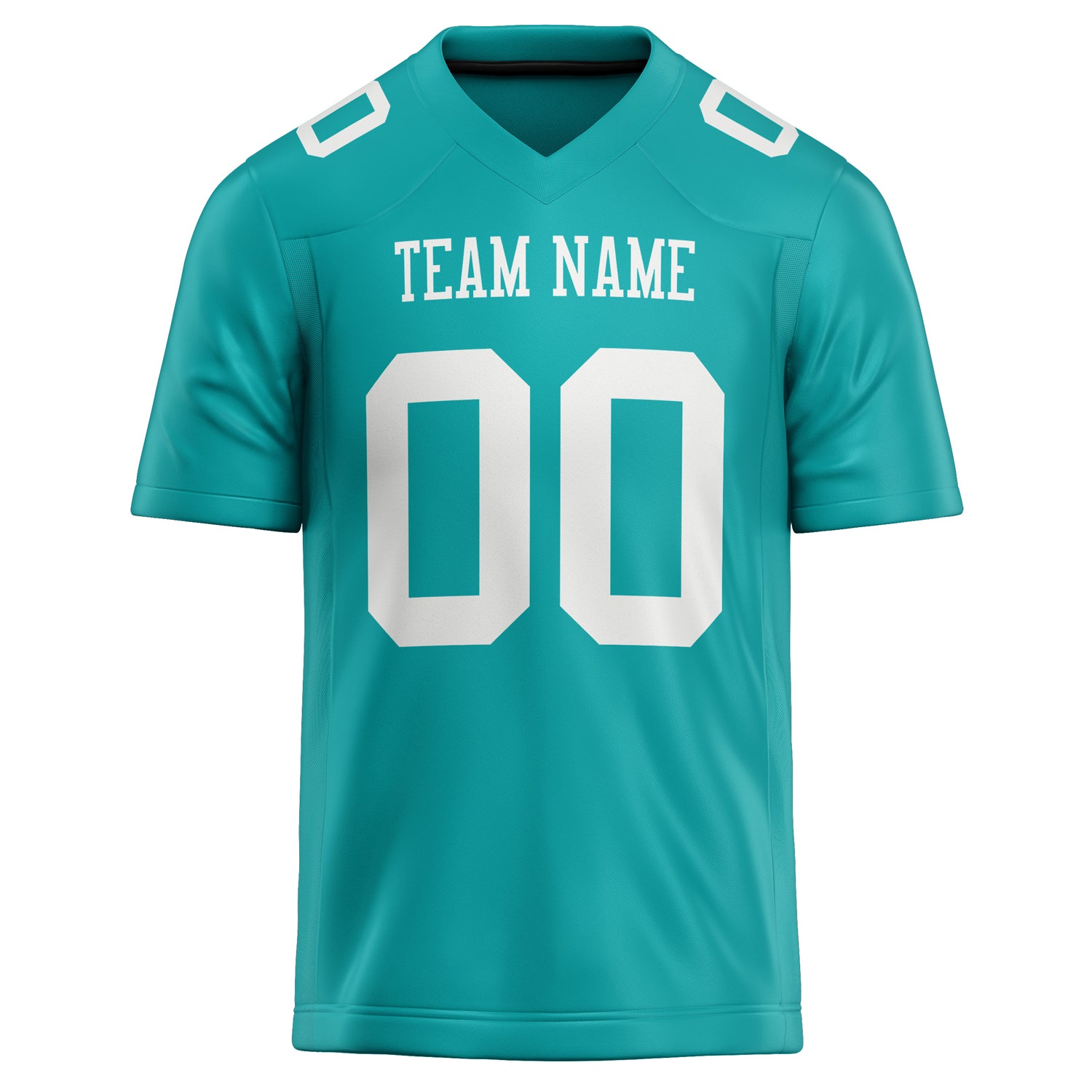 Personalized Aqua & White Solid Colour Football Jersey