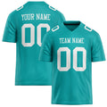 Personalized Aqua White Solid Colour Football Jersey FT02240730AQ017