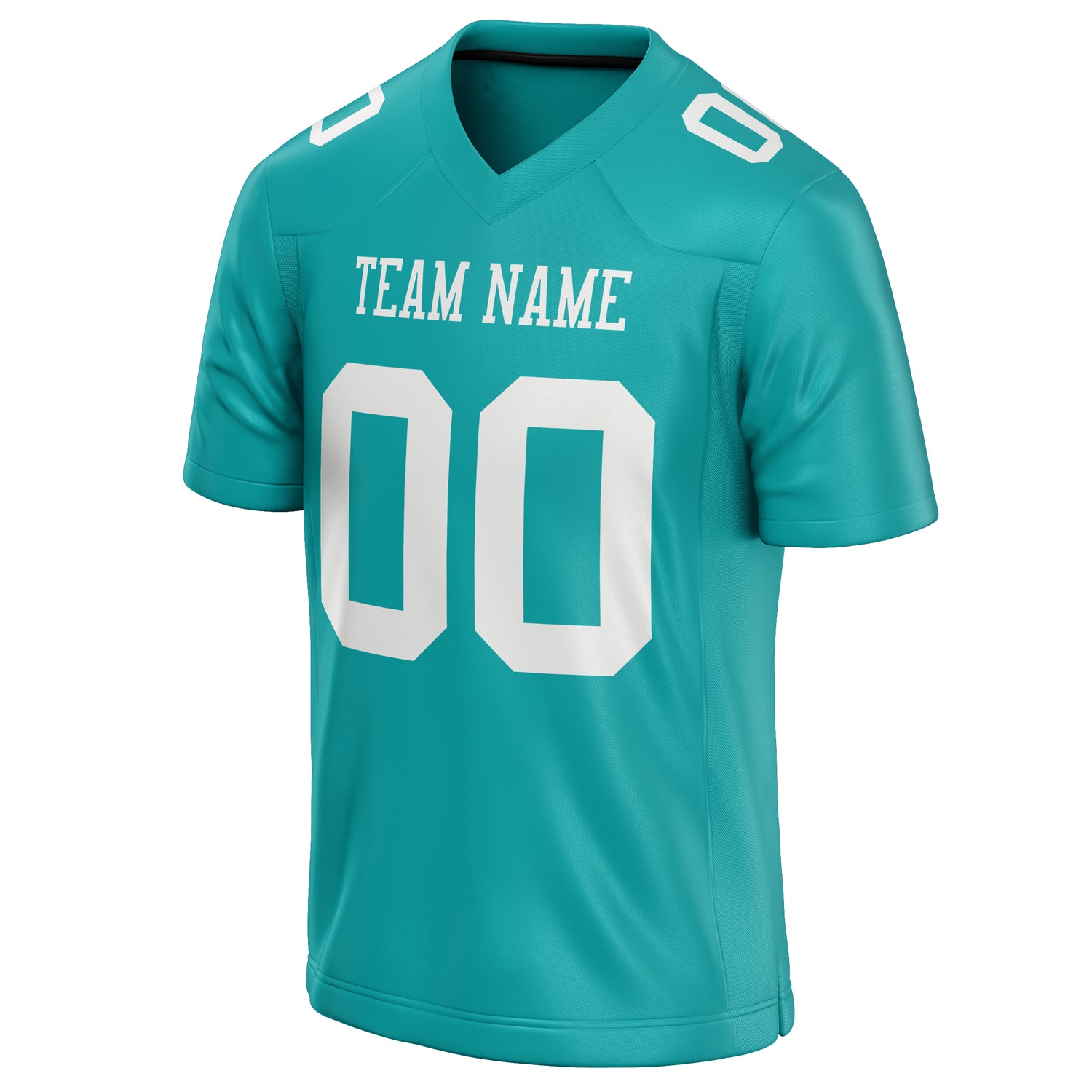Personalized Aqua & White Solid Colour Football Jersey