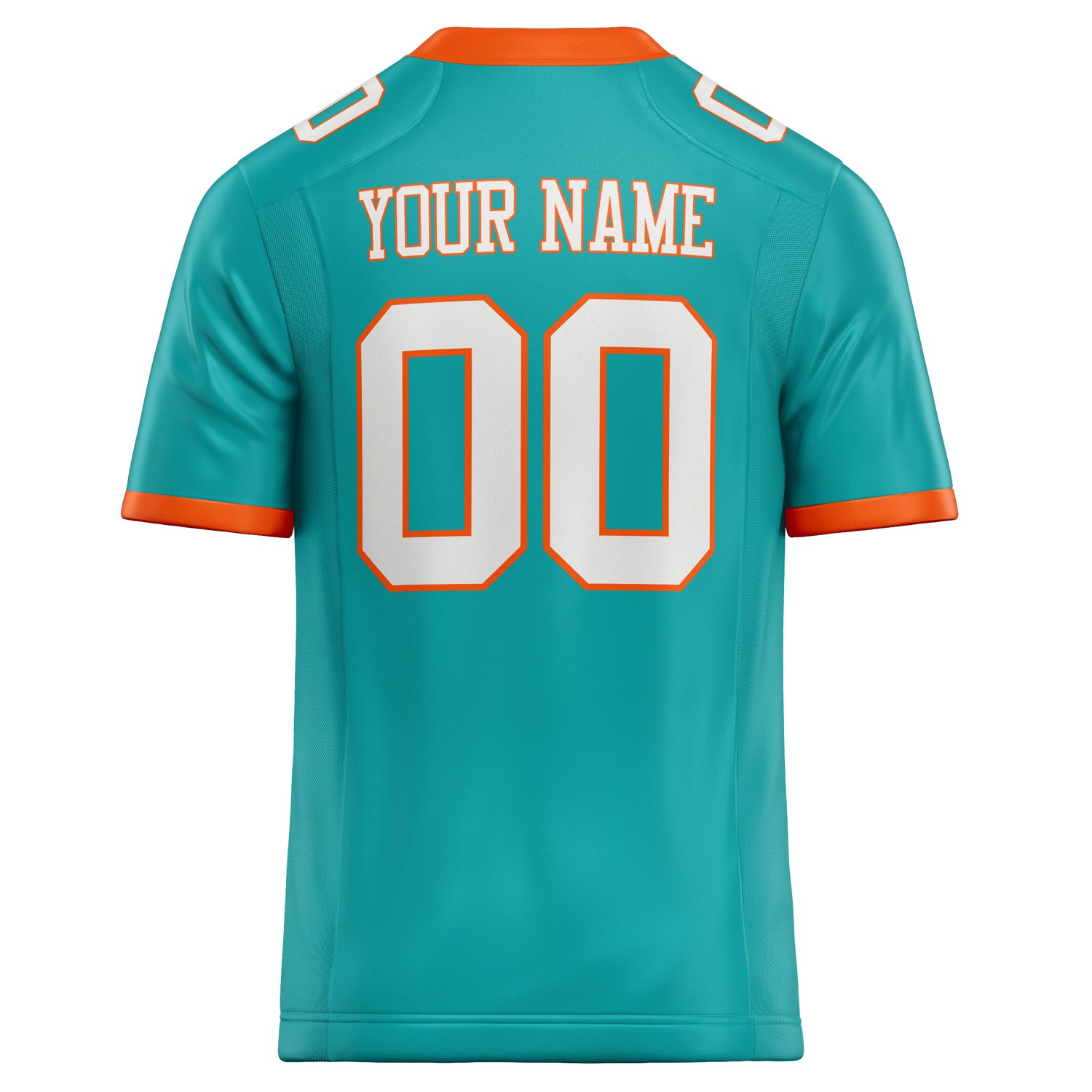 Personalized Aqua & White Solid Colour Football Jersey