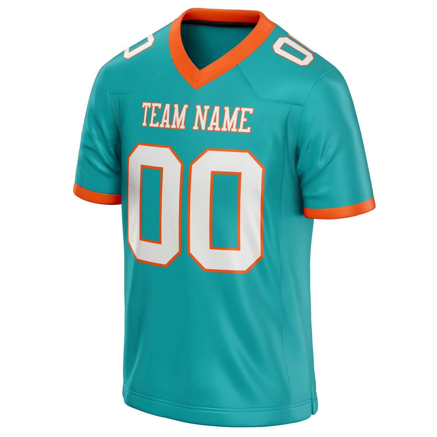 Personalized Aqua & White Solid Colour Football Jersey