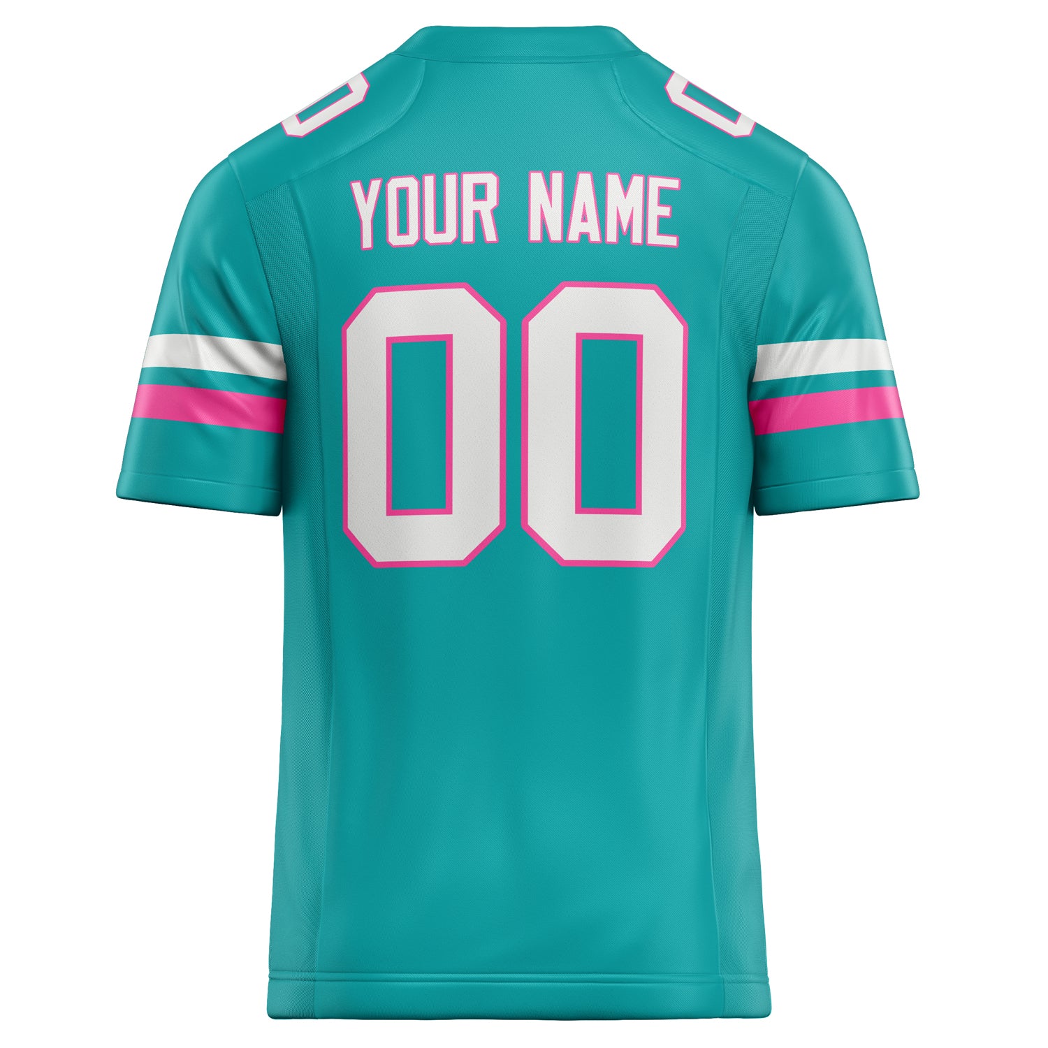 Personalized Aqua & White Solid Colour Football Jersey
