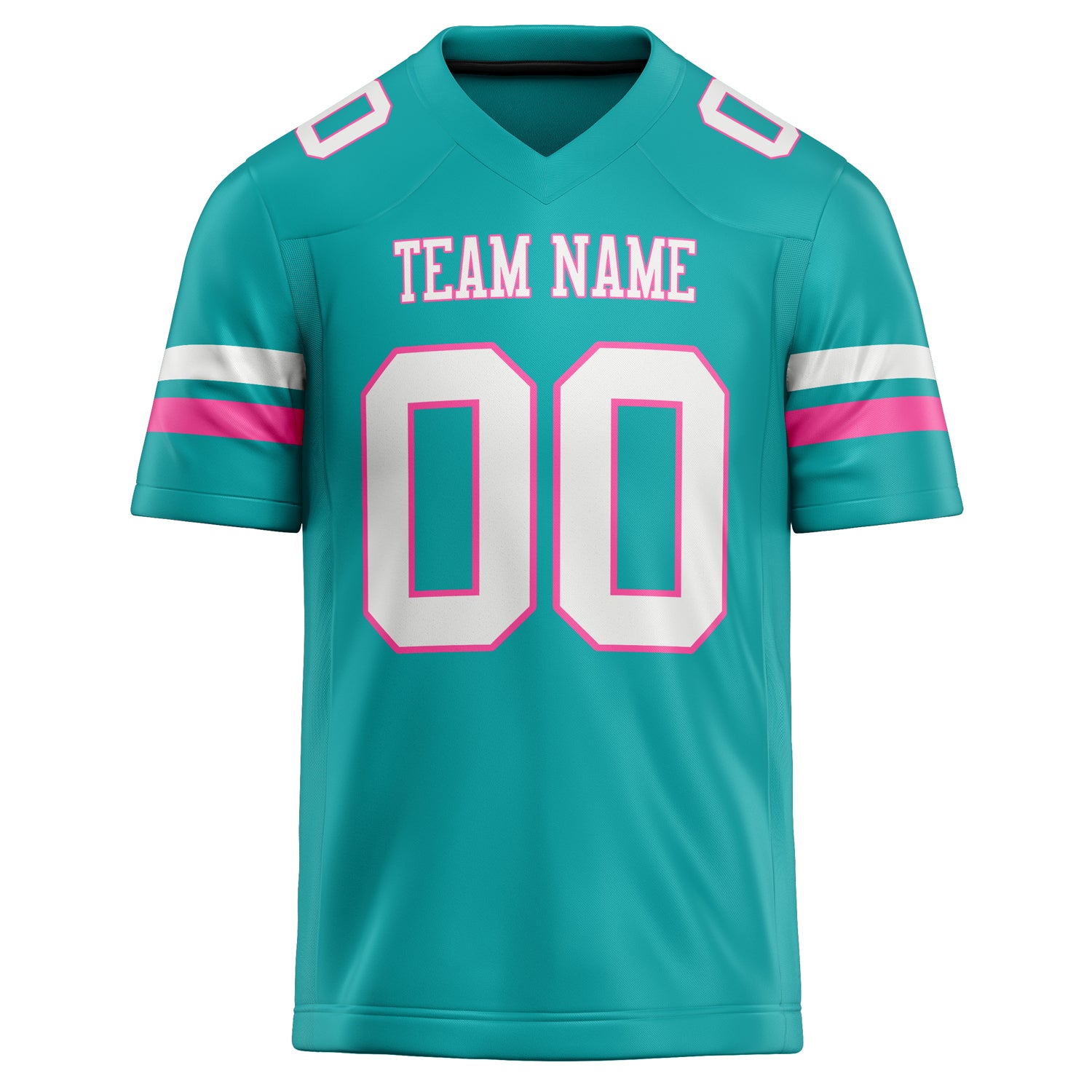 Personalized Aqua & White Solid Colour Football Jersey