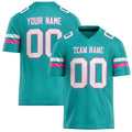 Personalized Aqua White Solid Colour Football Jersey FT02240730AQ020