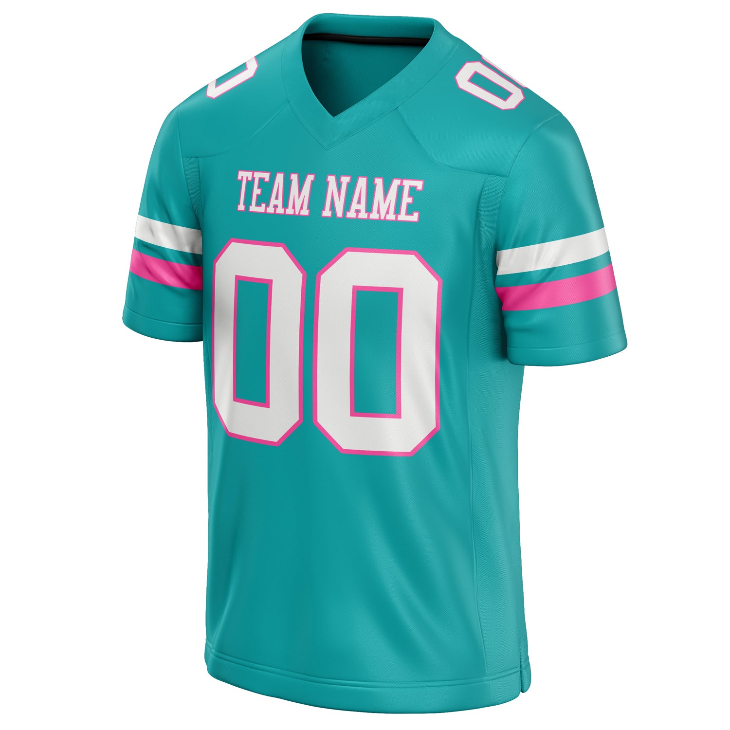 Personalized Aqua & White Solid Colour Football Jersey