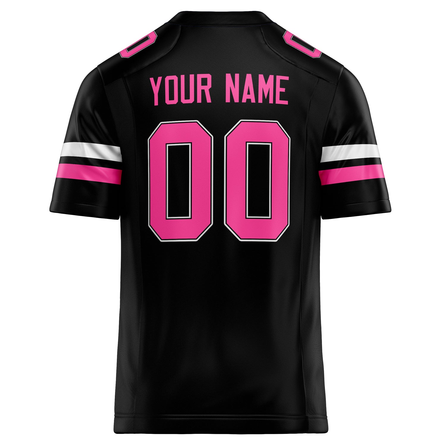 Personalized Black & pink Solid Colour Football Jersey