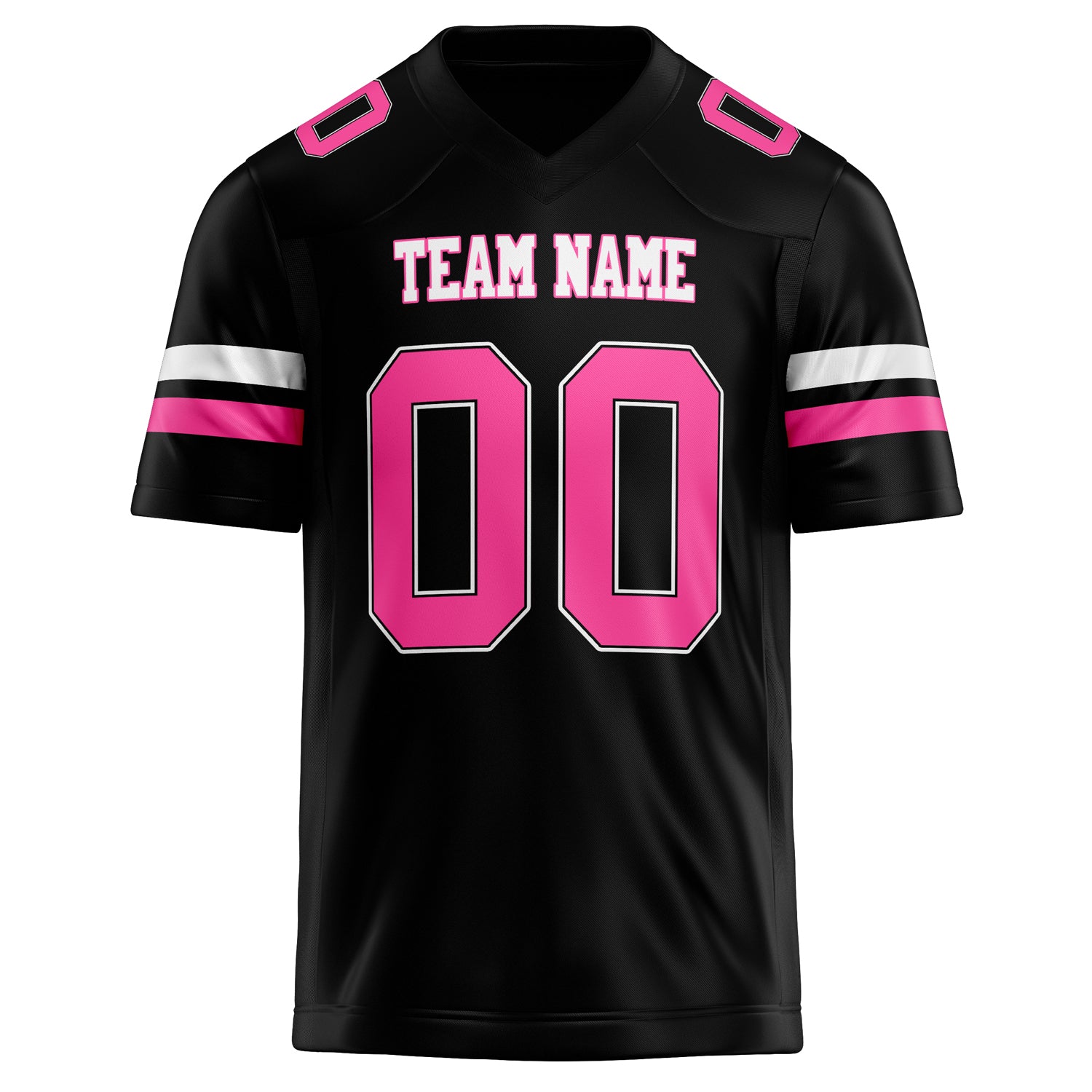 Personalized Black & pink Solid Colour Football Jersey