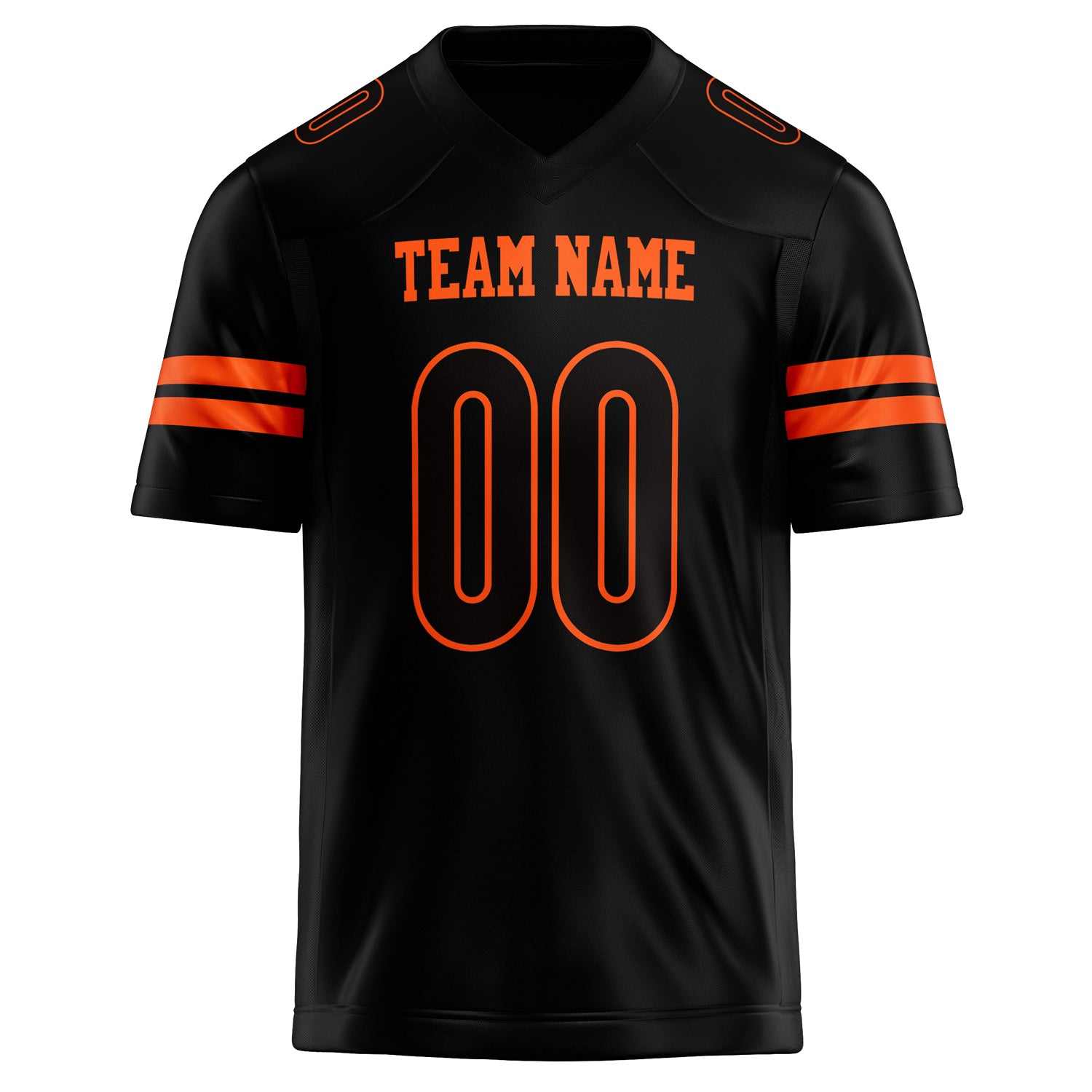 Personalized Black & Orange Solid Colour Football Jersey