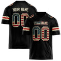 Personalized Black cream Solid Colour Football Jersey FT02240730BL027