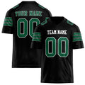Personalized Black kelly green Solid Colour Football Jersey FT02240730BL028