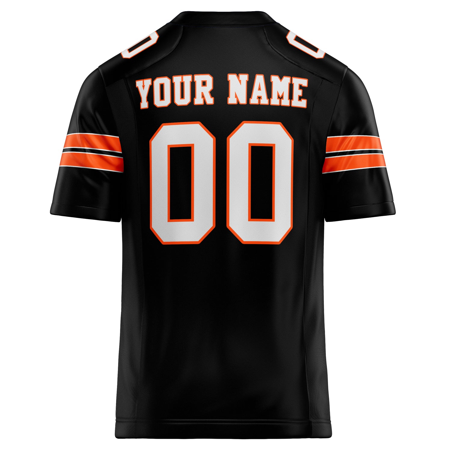 Personalized Black & White Solid Colour Football Jersey